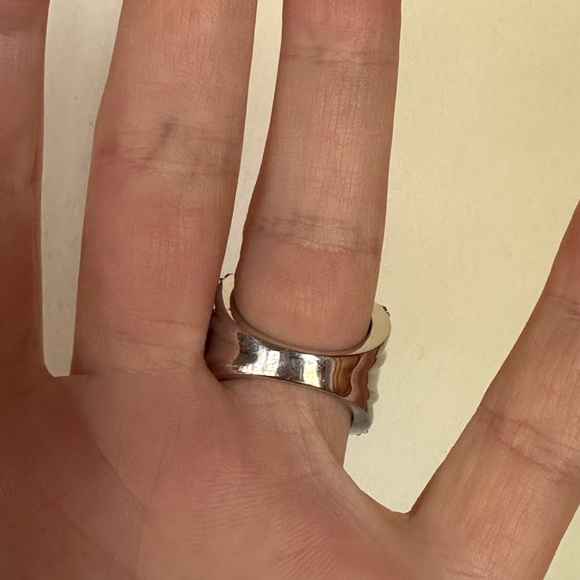 Silver Cocktail Ring Engagement Ring Round CZ Center with Halo, White & Blue CZ - Picture 8 of 16